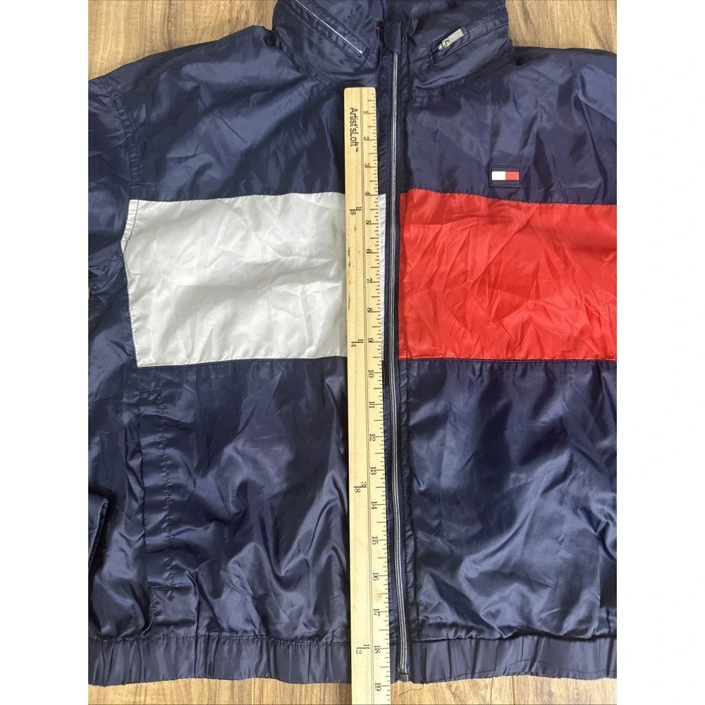 Tommy Hilfiger Windbreaker Jacket‎ Girls Youth Medium Navy